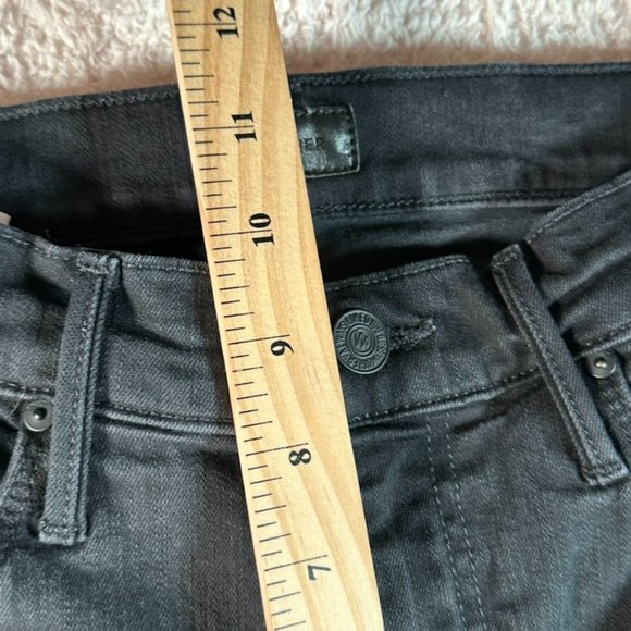 Mother The Weekender Fray Flare Jeans Black Distressed Size 25 Boho Hippie Lux - Picture 11 of 14